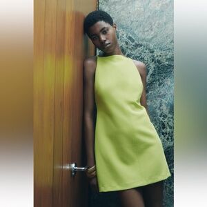 Neon yellow Zara dress